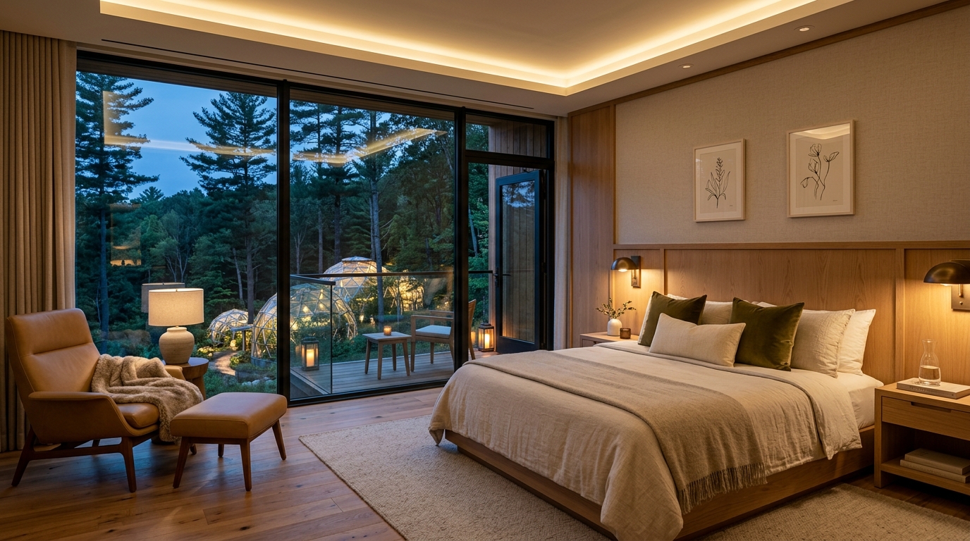 Woodland Balcony Suite at Twilight